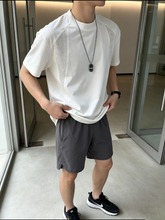 Men's Mesh Panel Crew Neck Short Sleeve T-Shirt, Breathable Athletic Tee, American Style Raglan Sleeve Casual Summer Top